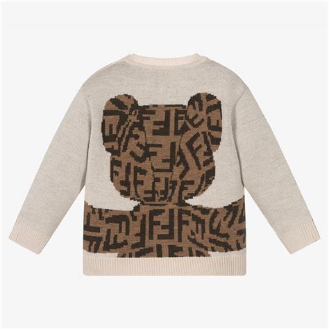 fendi bear sweatshirt|Fendi oversized sweater.